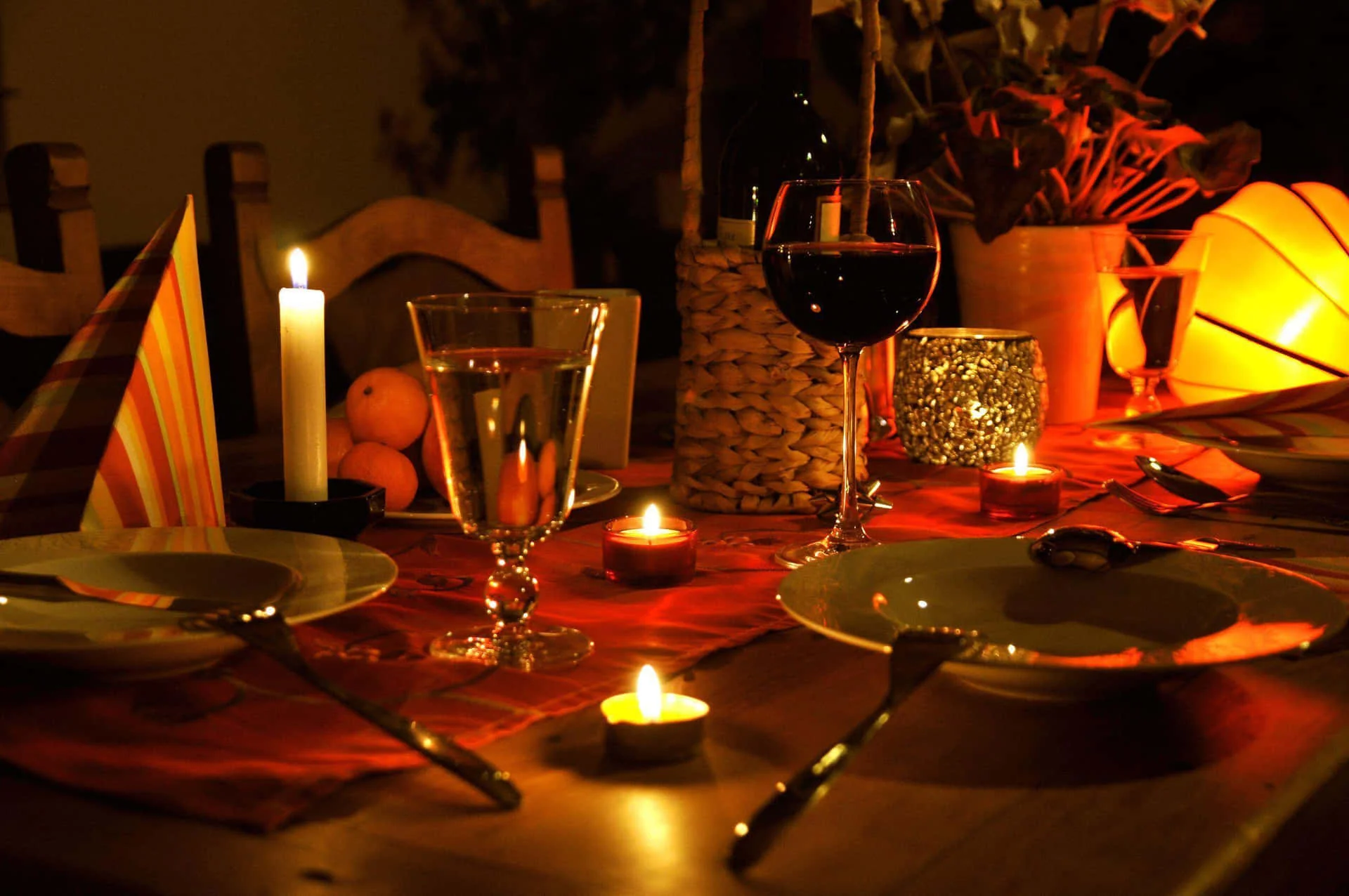 Candlelit dinner